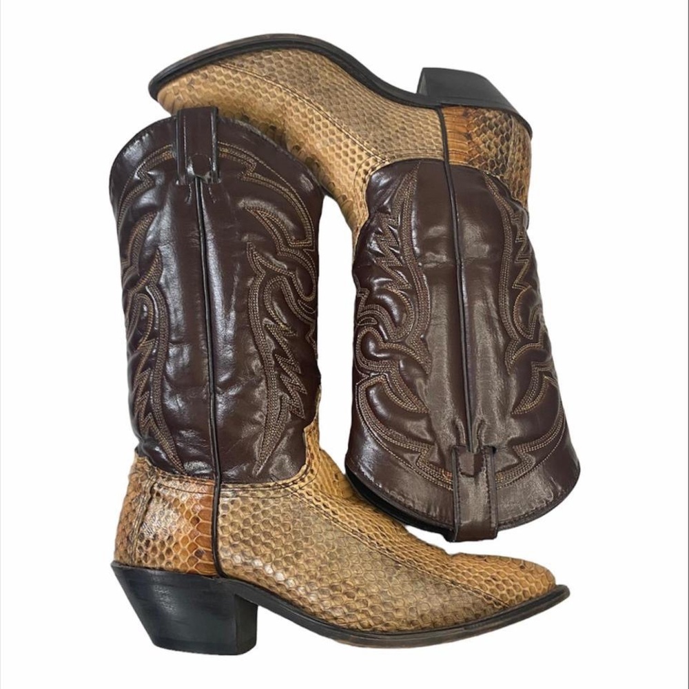 Vintage Snakeskin Cowboy Boots